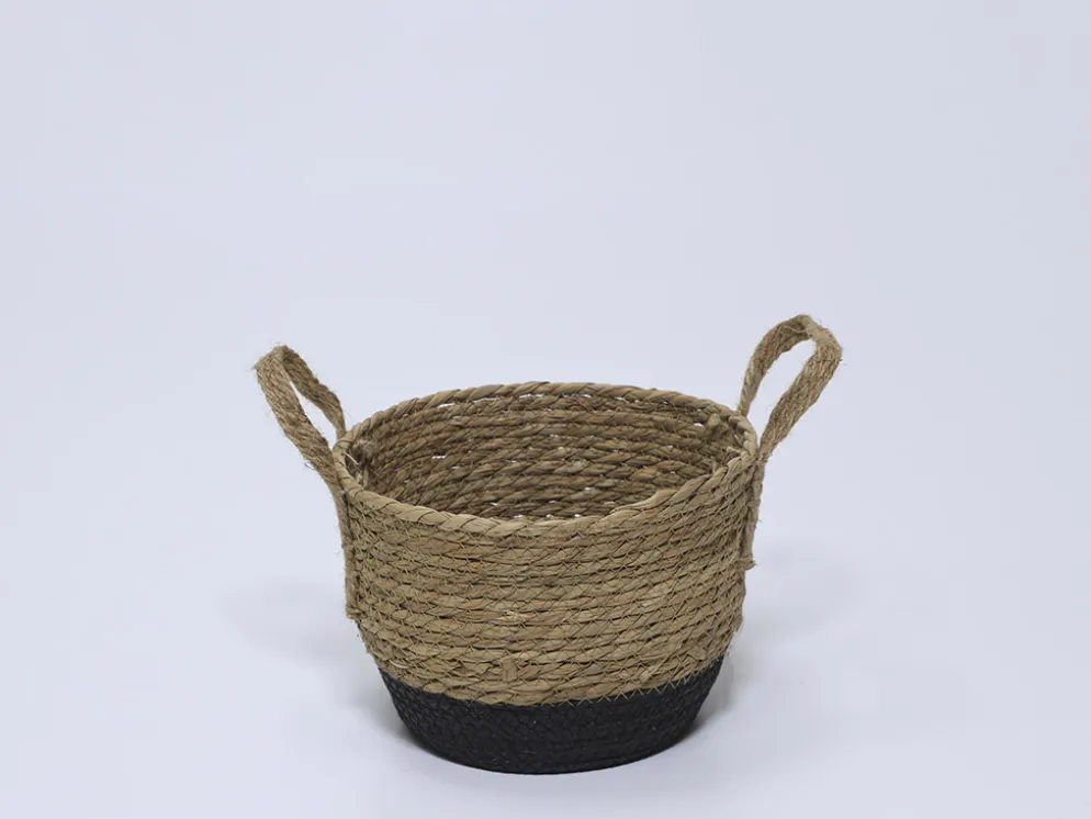 CESTA ALGA NEGRO PEQUEÑO Ø23.5X16XØ15.5CM