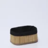 CESTA BAMBU TELA NEGRA 16X10X8CM