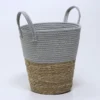 CESTA CUERDA GRIS/NATURAL(30X30CM)