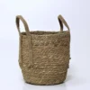 CESTA FIBRA NATURAL CON ASAS Ø30X30CM