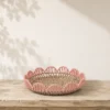 CESTA FRUTERO FLOR ROSA 25CM