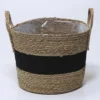CESTA LIVING NATURAL/NEGRO Ø36X30CM