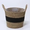 CESTA LIVING NATURAL/NEGRO Ø32X26CM