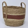 CESTA MARRON/NATURAL GRANDE Ø34X26CM