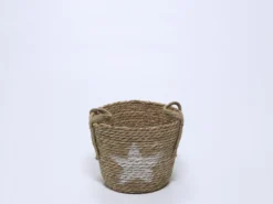 CESTA NATURAL CON ESTRELLA BLANCA PEQUEÑA