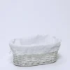 CESTA OVAL BLANCA PEQUEÑA 29X12.5X18CM
