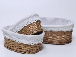 CESTA OVAL NATURAL PEQUEÑA 29X12.5X18CM