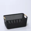 CESTA PLASTICO ASA BAMBU NEGRA 36X22