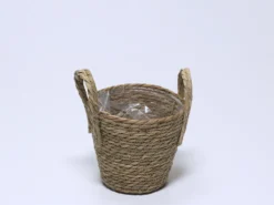 CESTO CONICO ESPARTO CON ASA MEDIANO Ø20X18+8CM