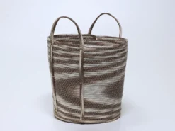 CESTO CUERDA CON ASA MARRON (37XØ35CM)