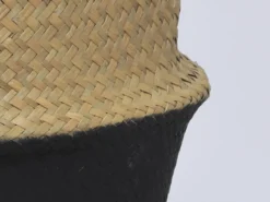 CESTO JUNCO NEGRO/NATURAL GRANDE
