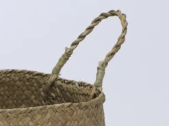 CESTO JUNCO NEGRO/NATURAL PEQUEÑO Ø21X25XØ21CM
