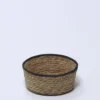 CESTO NATURAL REDONDO 20CM BORDE NEGRO