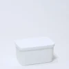 CESTO PLASTICO BLANCO CON TAPA 3.5L