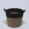 CESTO REDONDO ALTO NEGRO CON ASAS 28×24