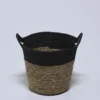 CESTO REDONDO ALTO NEGRO CON ASAS 25×22