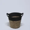 CESTO REDONDO ALTO NEGRO CON ASAS 20X20