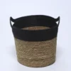 CESTO REDONDO ALTO NEGRO CON ASAS 33×28