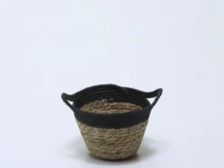 CESTO REDONDO ALTO NEGRO CON ASAS 18×12