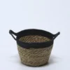 CESTO REDONDO ALTO NEGRO CON ASAS 21×14