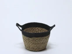 CESTO REDONDO ALTO NEGRO CON ASAS 21×14