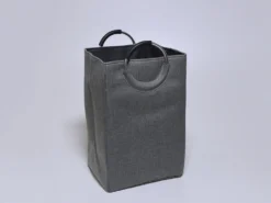 CESTO ROPA CON ASAS GRIS OSCURO 40X30X64