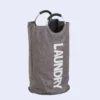 CESTO ROPA REDONDO 38X38X73 GRIS