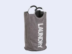 CESTO ROPA REDONDO 38X38X73 GRIS