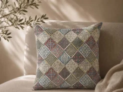 COJIN ALOVER EGIPTO 45X45 AZUL COMPLETO