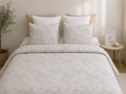 COLCHA FLORI BEIGE