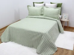 COLCHA RAYA VERDE