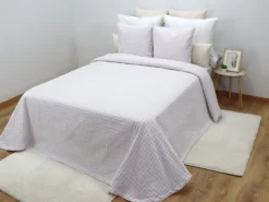 COLCHA VICHY ROSA