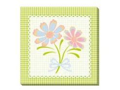 CUADRO FLORES VICHY D 30X30X1.8