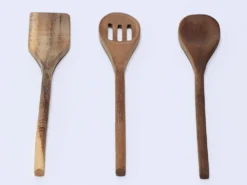 CUBIERTOS DE COCINA DE ACACIA SET 3