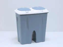 CUBO BASURA DOBLE AZUL 2X25L