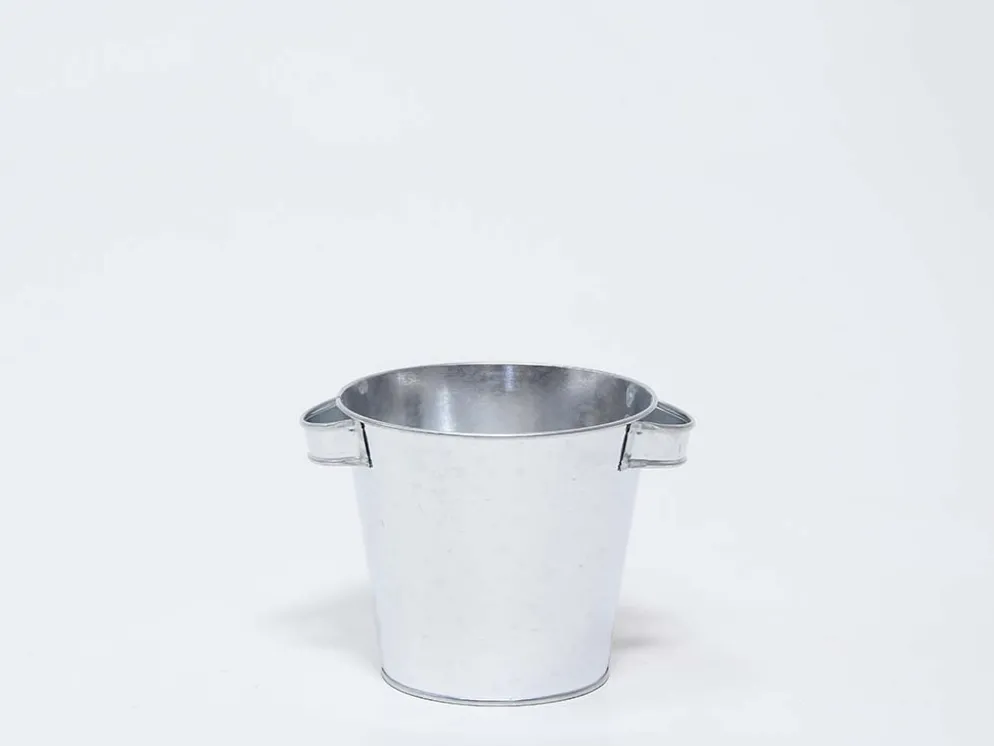 CUBO C/ASA ZINC GRIS Ø16X14CM