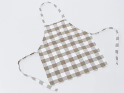 DELANTAL CHEF INFANTIL VICHY BEIGE 40X50CM