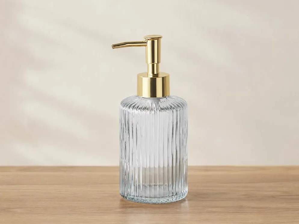 DISPENSADOR JABON CRISTAL CALMA AZUL