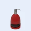 DOSIFICADOR DE JABON CON ESTROPAJO ROJO 11X11X21