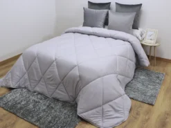 EDREDÓN BASIC GRIS LISO