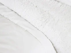EDREDÓN LANA TERCIOPELO BORREGUILLO BLANCO
