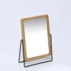 ESPEJO BAMBU SOPORTE METAL NEGRO