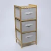 ESTANTERIA BAMBU 3 CAJONES NATURALES 29X26X70