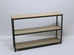 ESTANTERIA 3 ESTANTES METAL NEGRO 120X30X80CM