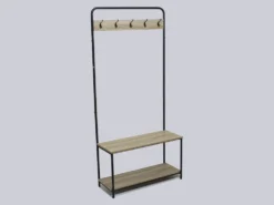 ESTANTERIA PERCHERO MDF-METAL 80X32X171CM