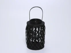 FAROL MIMBRE NEGRO 33CM ALTO