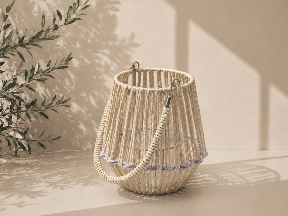 FAROL NATURAL DECORADO LILA 20CM