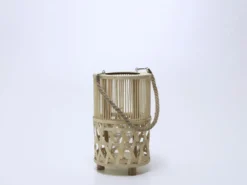 FAROL PORTAVELA SUZI BAMBU Ø18X30CM