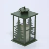 FAROL PVC VERDE CON VELA LED 14X14X27
