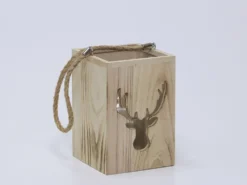 FAROL RENO MADERA PEQUEÑO 13x13x19CM